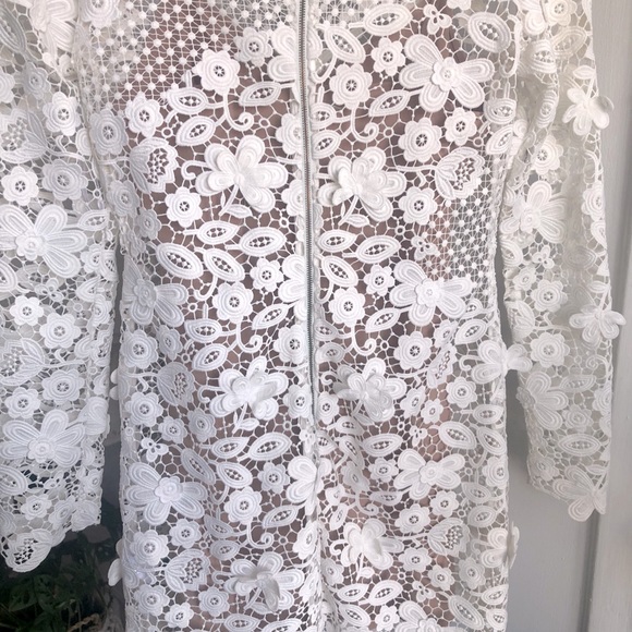 Selp-Portrait 3D Guipure mini dress US 6 - Picture 13 of 14